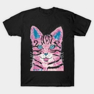 Pink Tabby cat T-Shirt